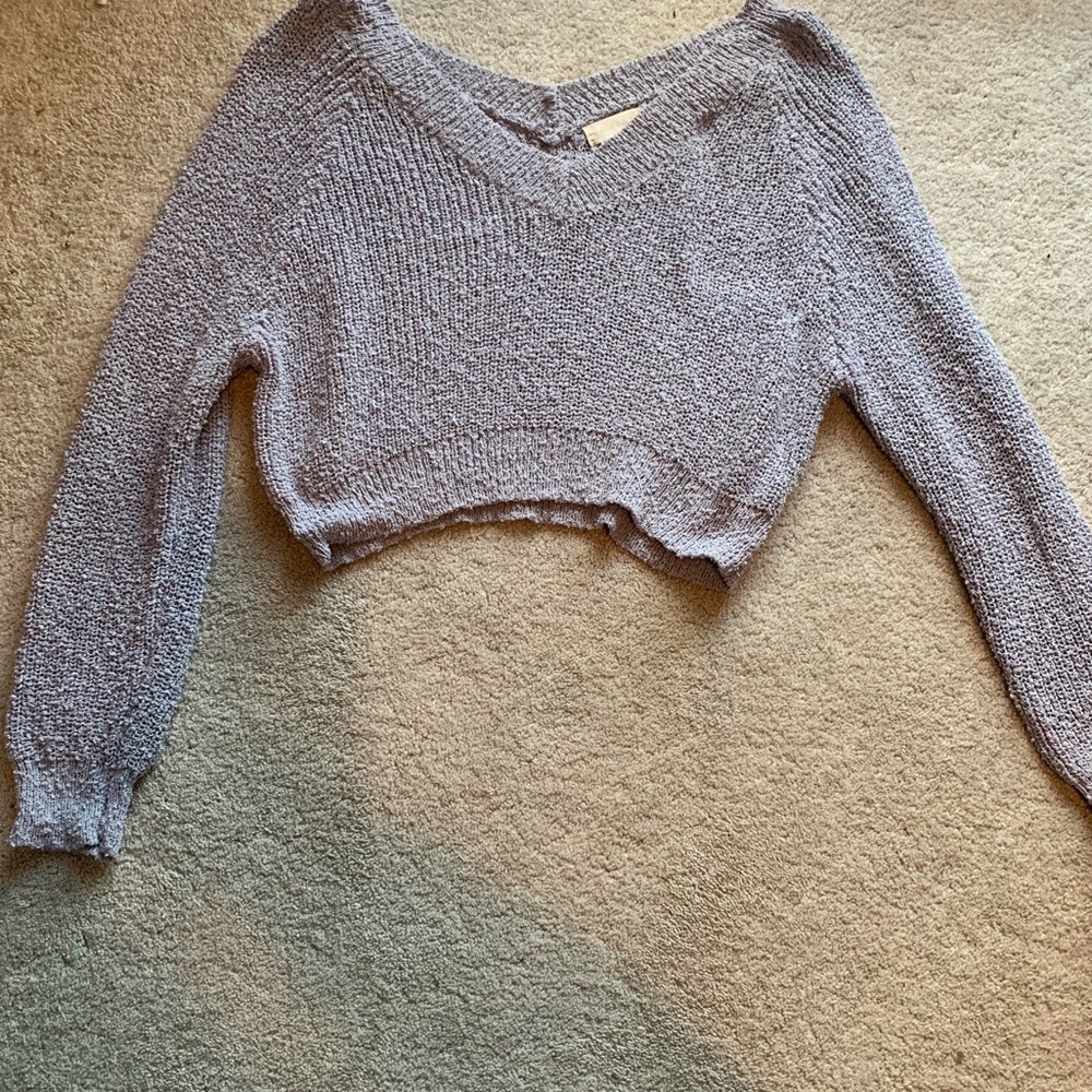 Altar’d State Blue Cropped Sweater Size XS